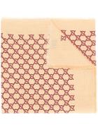 Gucci Embroidered Gg Scarf - Yellow