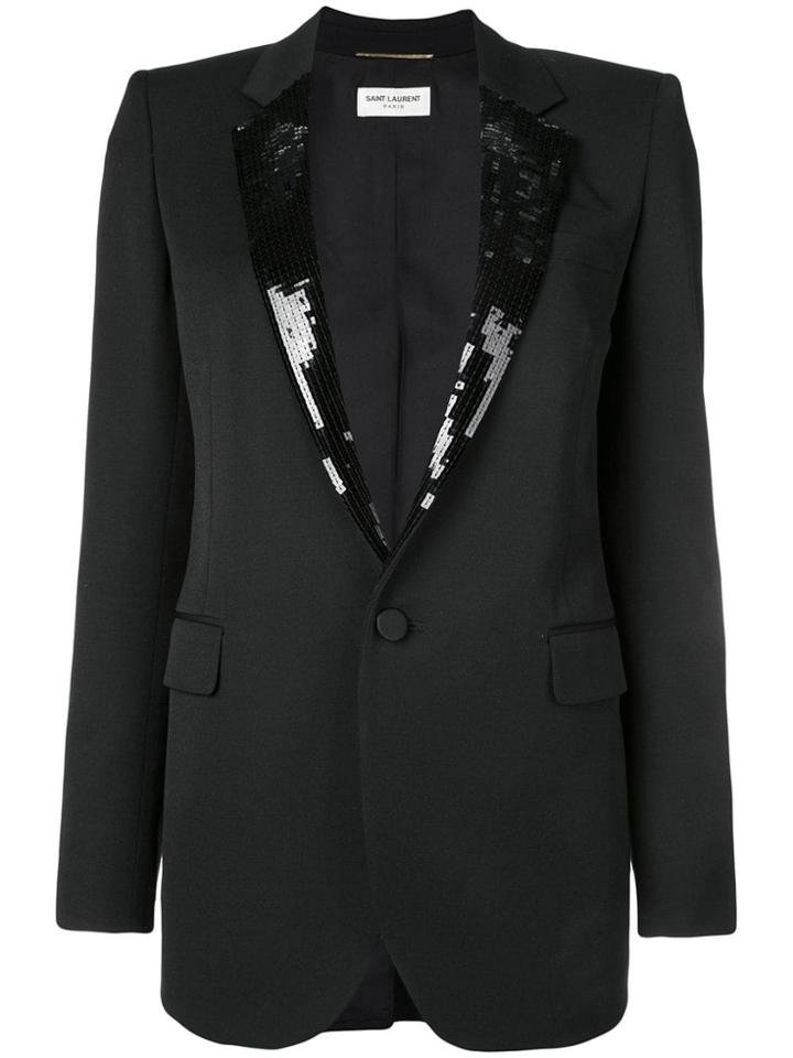 Saint Laurent Tailored Wool Blazer - Black