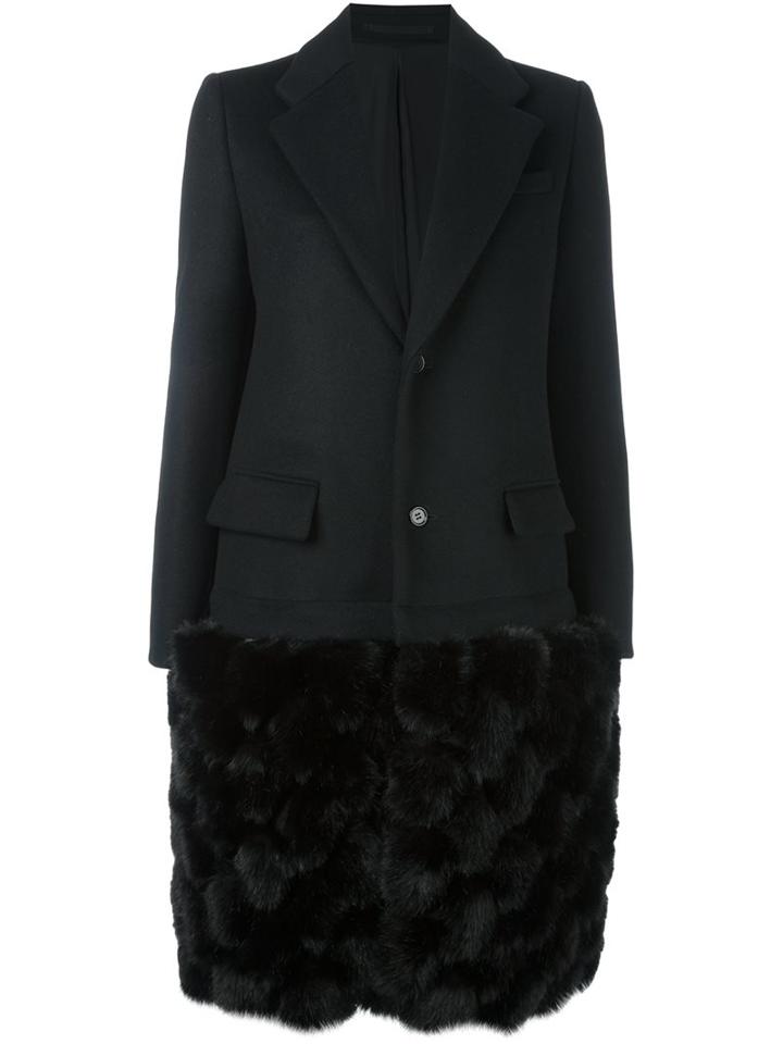 Comme Des Garçons Noir Kei Ninomiya Furry Hem Coat