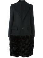 Comme Des Garçons Noir Kei Ninomiya Furry Hem Coat