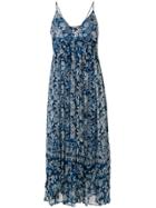 Mes Demoiselles Floral Flared Midi Dress - Blue