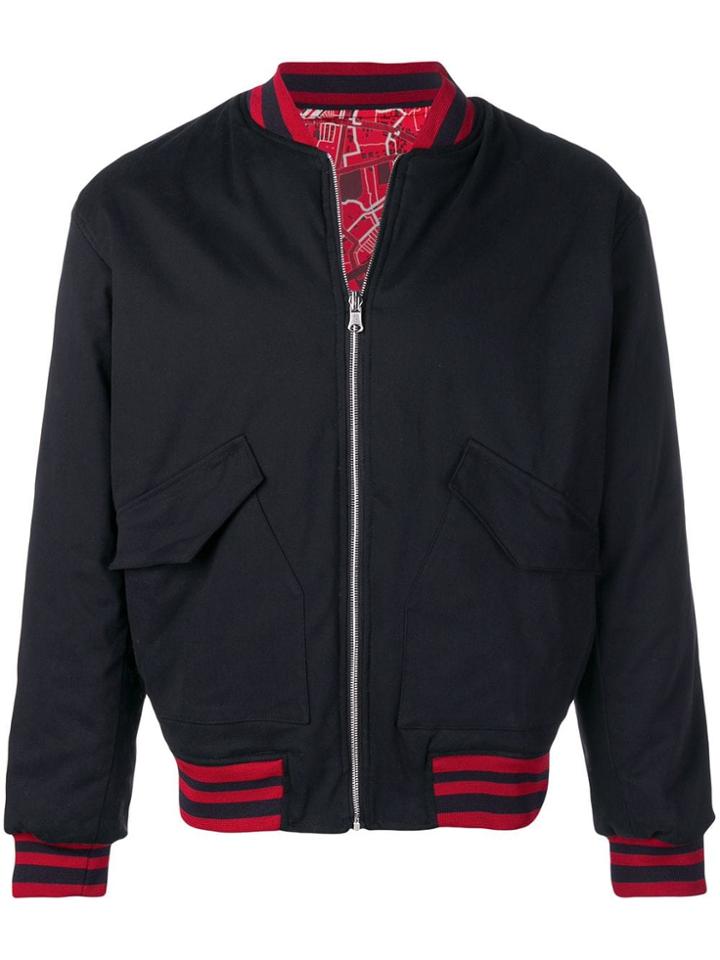 Les Bohemiens Reversible Bomber Jacket - Blue
