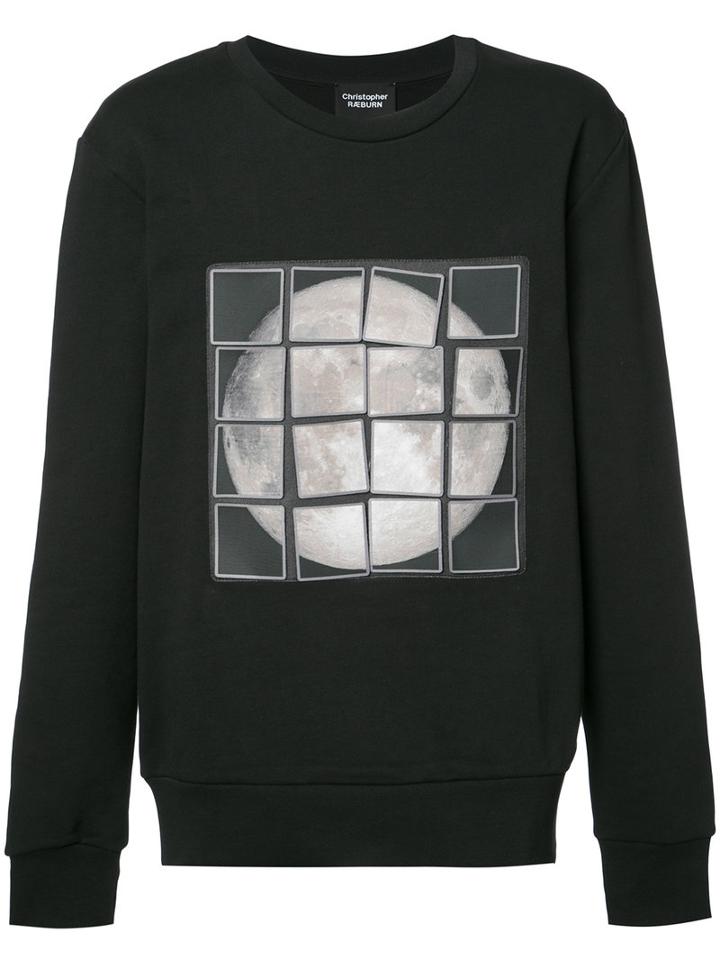 Christopher Raeburn Velcro Moon Sweatshirt, Men's, Size: Large, Black, Cotton