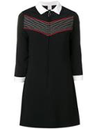 Pinko Striped Detail Polo Dress - Black