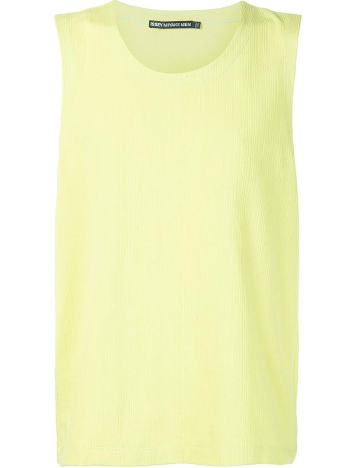 Issey Miyake Men Random Pique Tank, Size: 5, Green, Cotton