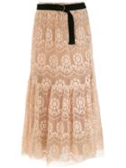 Nk Lace Midi Skirt - Neutrals