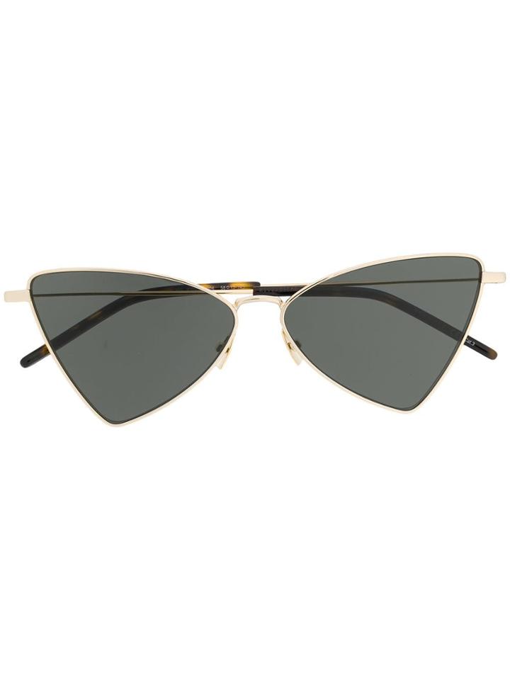 Saint Laurent Eyewear Triangle Frame Sunglasses - Gold