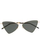 Saint Laurent Eyewear Triangle Frame Sunglasses - Gold