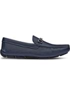 Prada Saffiano Leather Loafers - Blue