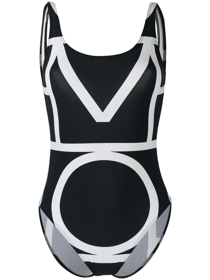 Toteme Monogram Print One-piece - Black