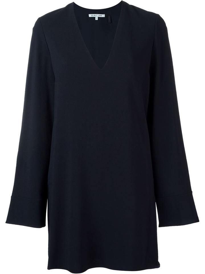 Helmut Lang Wide Sleeve Shift Dress, Women's, Size: Small, Blue, Acetate/viscose/silk