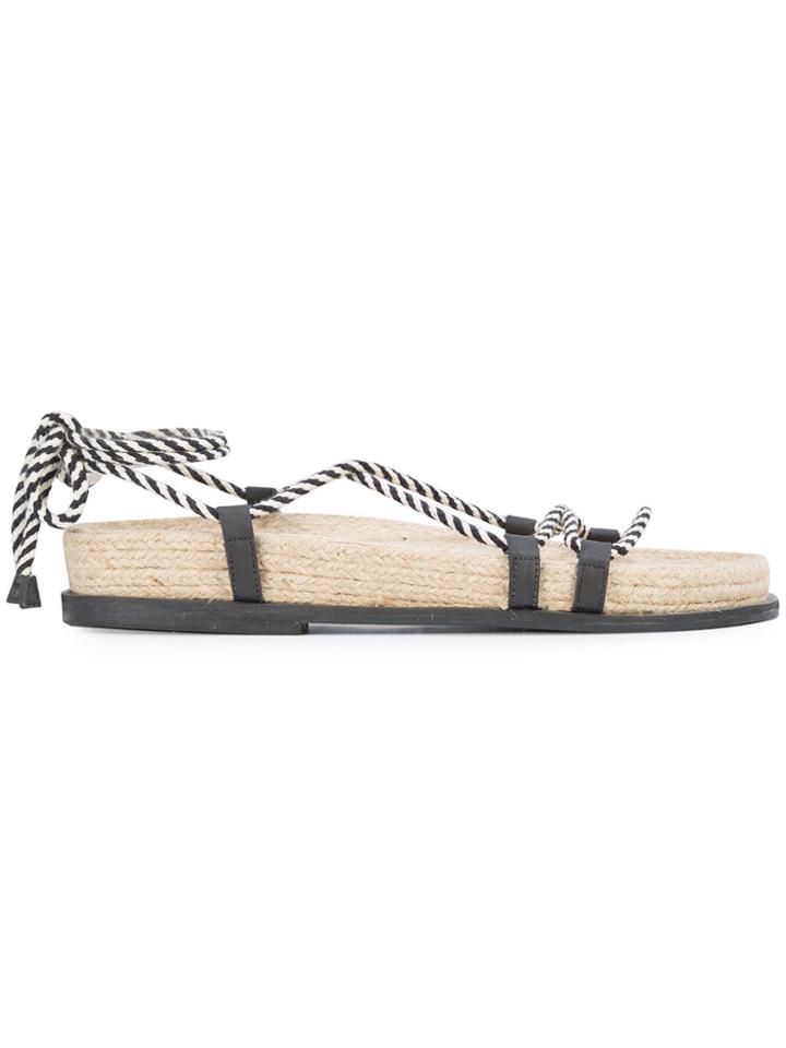Osklen Lace-up Sandals - Brown