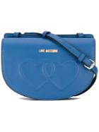 Love Moschino - Heart Stitch Shoulder Bag - Women - Polyurethane - One Size, Women's, Blue, Polyurethane