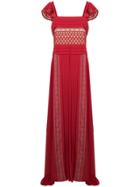 Philosophy Di Lorenzo Serafini Embroidered Mesh Insert Dress