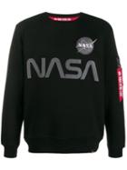 Alpha Industries Nasa Print Sweatshirt - Black