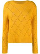Chinti & Parker Embroidered Fitted Sweater - Yellow