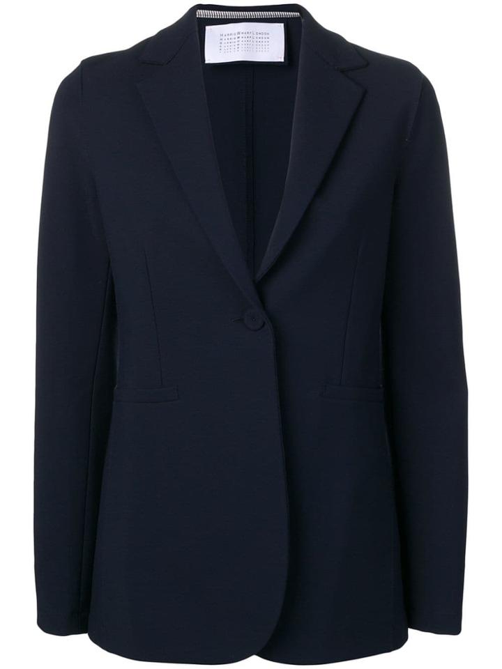 Harris Wharf London One Button Fitted Blazer - Blue
