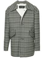 Raf Simons Check Print Oversized Blazer - Black