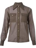 Yves Saint Laurent Vintage Pointed Collar Shirt, Women's, Size: 36, Brown