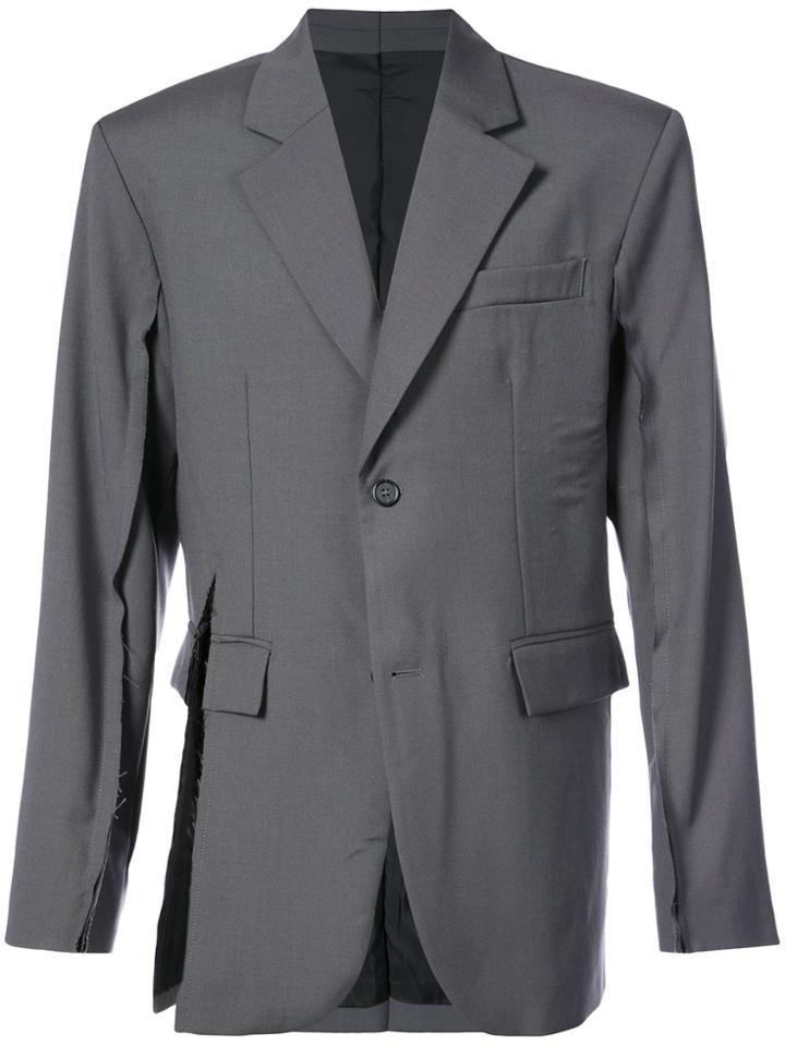 Yang Li Cut Single Breasted Blazer - Grey