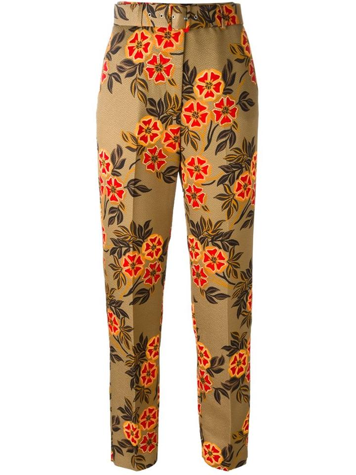 Msgm Floral Print Trousers