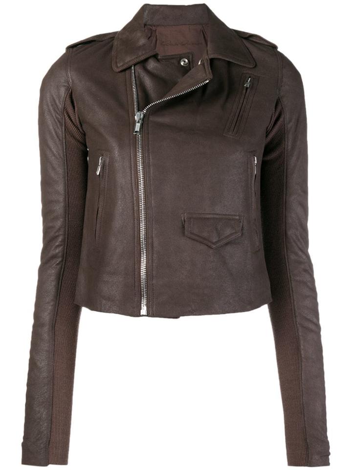 Rick Owens Stooges Biker Jacket - Brown