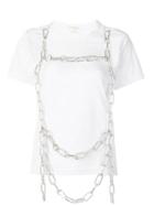 Comme Des Garçons Chain Embellished T-shirt - White