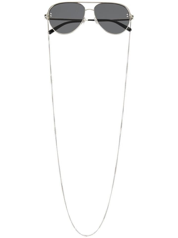 Stella Mccartney Eyewear Chained Aviator Sunglasses - Silver