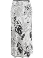 Diane Von Furstenberg Mae Crepe Midi Skirt - White