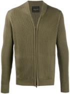 Roberto Collina Ribbed-knit Zip-up Cardigan - Green