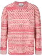 Pringle Of Scotland Oversized Sanquhar Jumper - Red