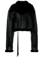 Unravel Project Cropped Oversized Jacket - Black