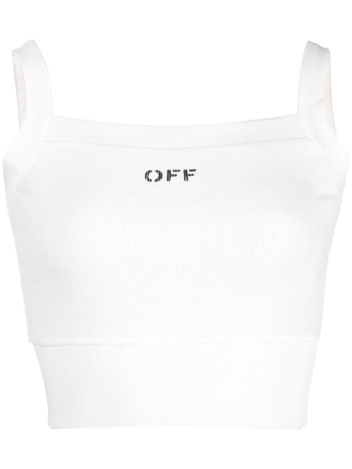 Off-white Cropped Logo Vest Top