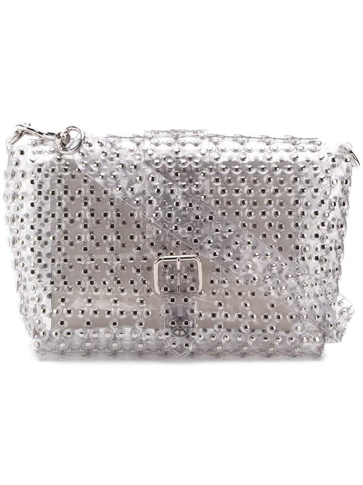Red Valentino Red(v) Flower Puzzle Shoulder Bag - White