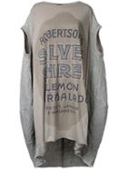 Rundholz - Printed Dress - Women - Cotton/linen/flax - One Size, Grey, Cotton/linen/flax