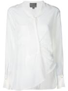 Roberta Furlanetto Draped Crepe De Chine Blouse - White