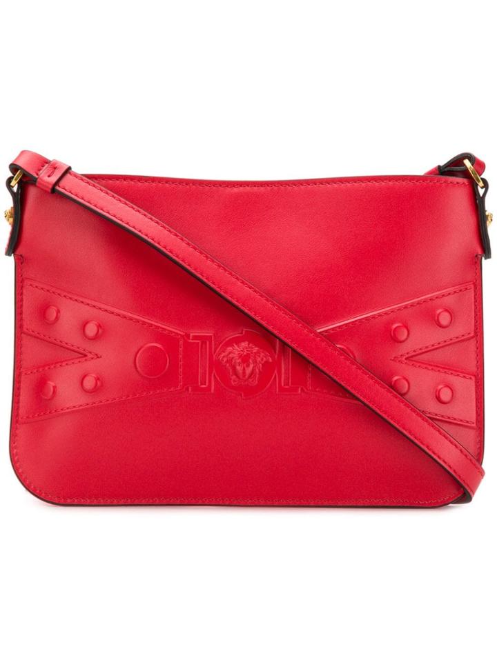 Versace Embossed Medusa Shoulder Bag - Red