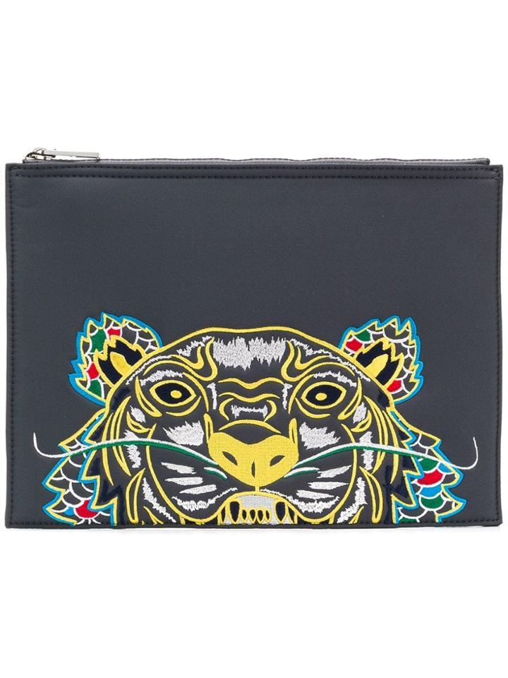 Kenzo Dragon Tiger A4 Clutch - Blue