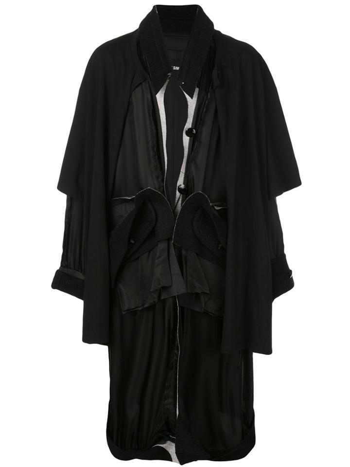 Raf Simons Layered Draped Coat - Brown