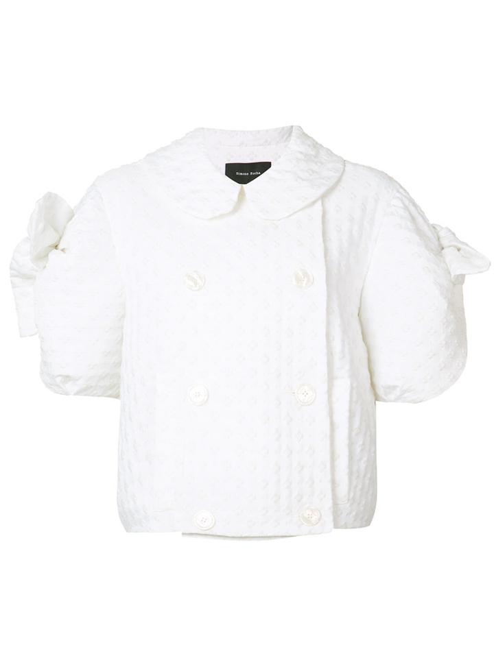 Simone Rocha Oversized Shirt Jacket, Women's, Size: 1, White, Acetate/polyester/nylon
