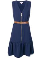 Michael Michael Kors Sleeveless Belted Dress - Blue