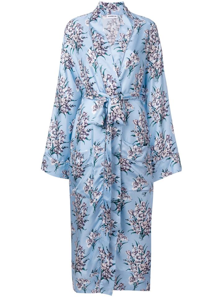 Scrambled Ego Floral Print Kimono - Blue