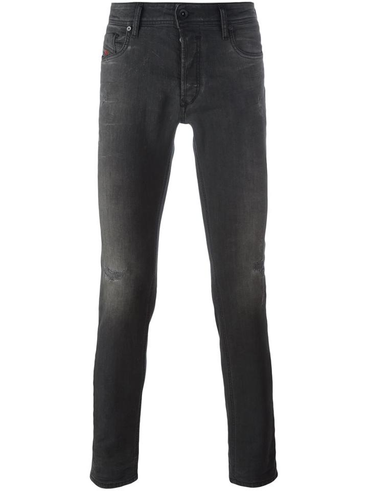 Diesel 'sleenker' Jeans, Men's, Size: 29/30, Grey, Cotton/spandex/elastane