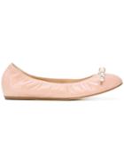 Lanvin Pearl-embellished Ballerina Shoes - Pink & Purple