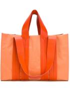 Corto Moltedo Large 'costanza' Shoulder Bag, Women's, Yellow/orange, Nappa Leather/canvas