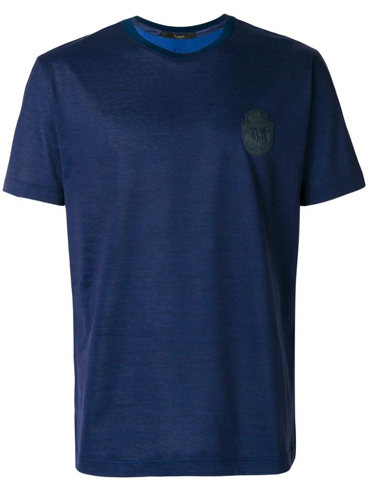 Billionaire Round Neck Shortsleeved T-shirt With Embossed Patch Detail