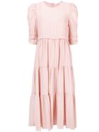 See By Chloé Striped Midi Dress - Pink & Purple
