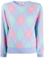 Blumarine Geometric-print Jumper - Purple