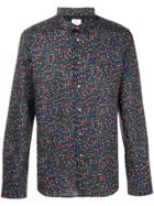 Ps Paul Smith Floral Print Shirt - Black