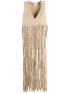 Forte Forte Fringed Gilet - Neutrals
